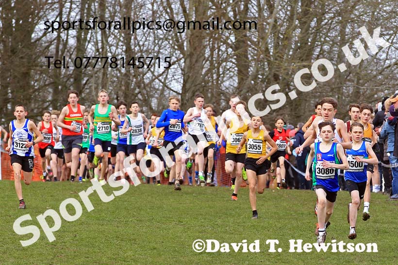 Boys Under-13s 2023 UK CAU Inter Counties Cross Country Champs, Prestwold Hall, Loughborough. Photo: David T. Hewitson/Sports for All Pics